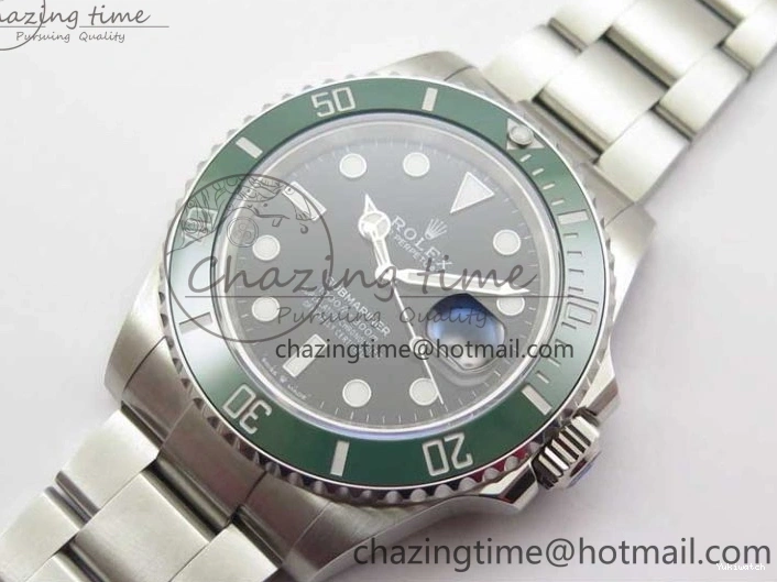 A3235 41mm LV on Submariner Black Bracelet Kermit EWF SS Dial 126610 0101